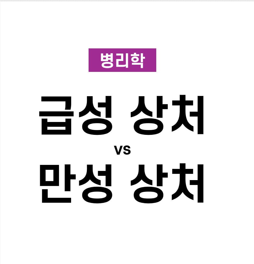 급성 상처 만성 상처
