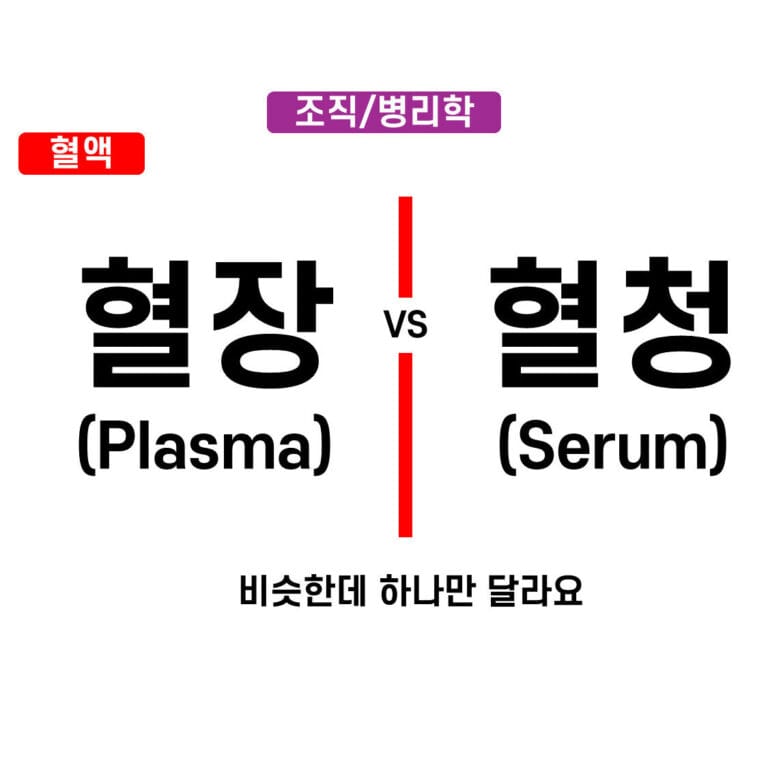 혈장(Plasma) vs 혈청(Serum)
