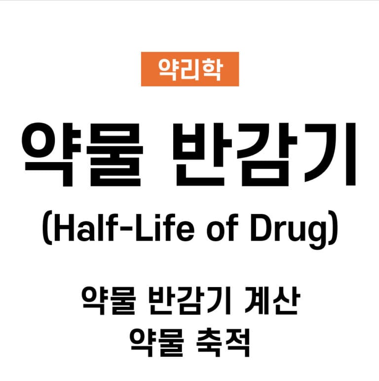 약동학 06. 약물 반감기(Half-life)의 계산과 약물 축적
