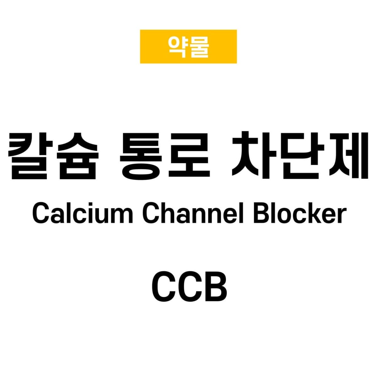 칼슘통로차단제 (Calcium Channel Blockers, CCBs)