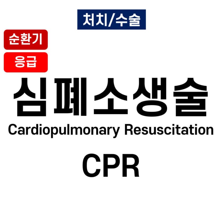 심폐소생술 (Cardiopulmonary Resuscitation, CPR)