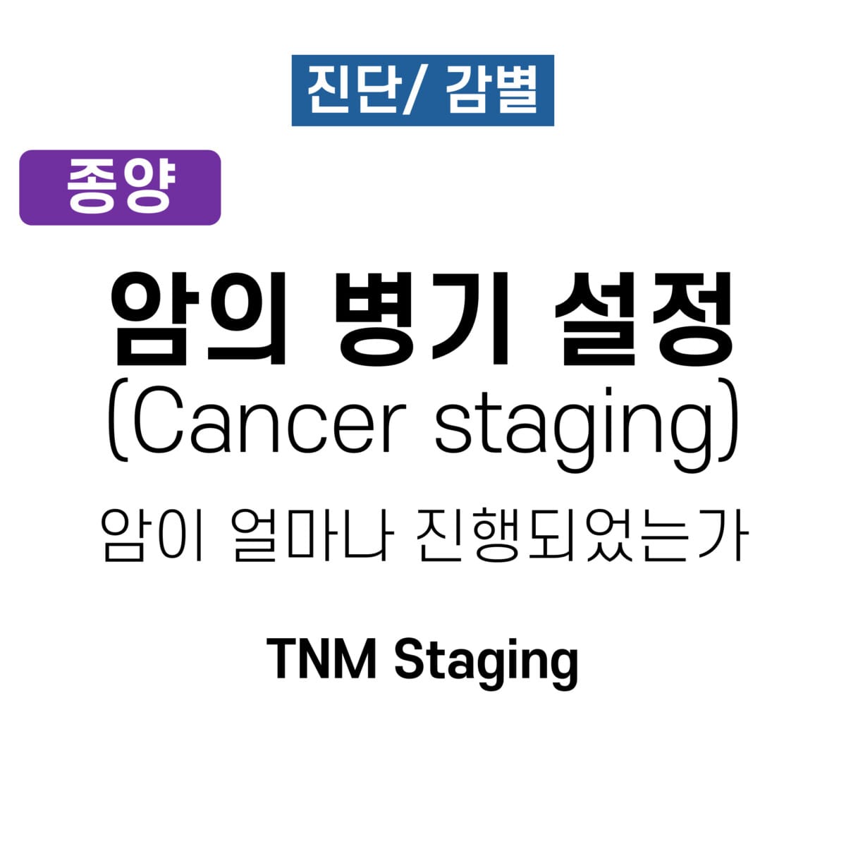 TNM Staging | 암의 병기 설정 (Cancer Staging)