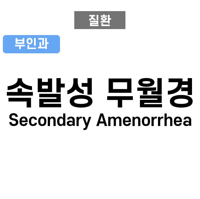 속발성 무월경 (Secondary Amenorrhea)