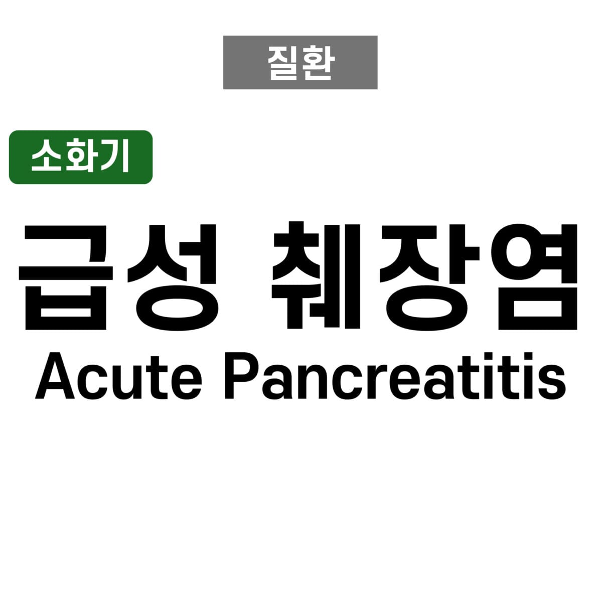 급성 췌장염 (Acute Pancreatitis)