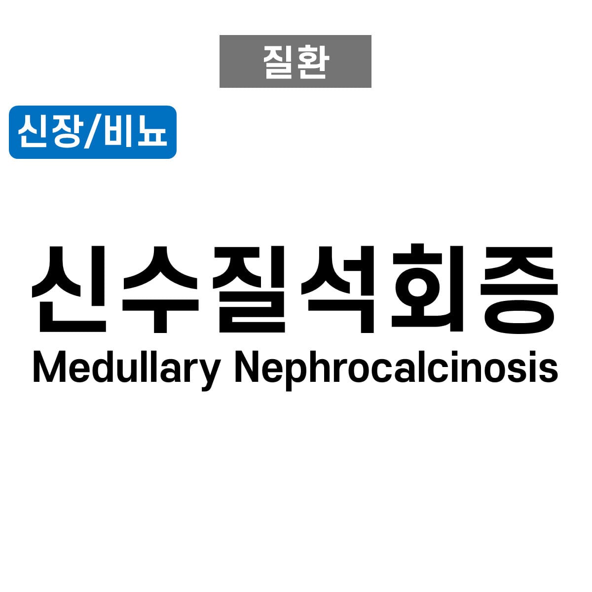 신수질석회증 (Medullary Nephrocalcinosis)