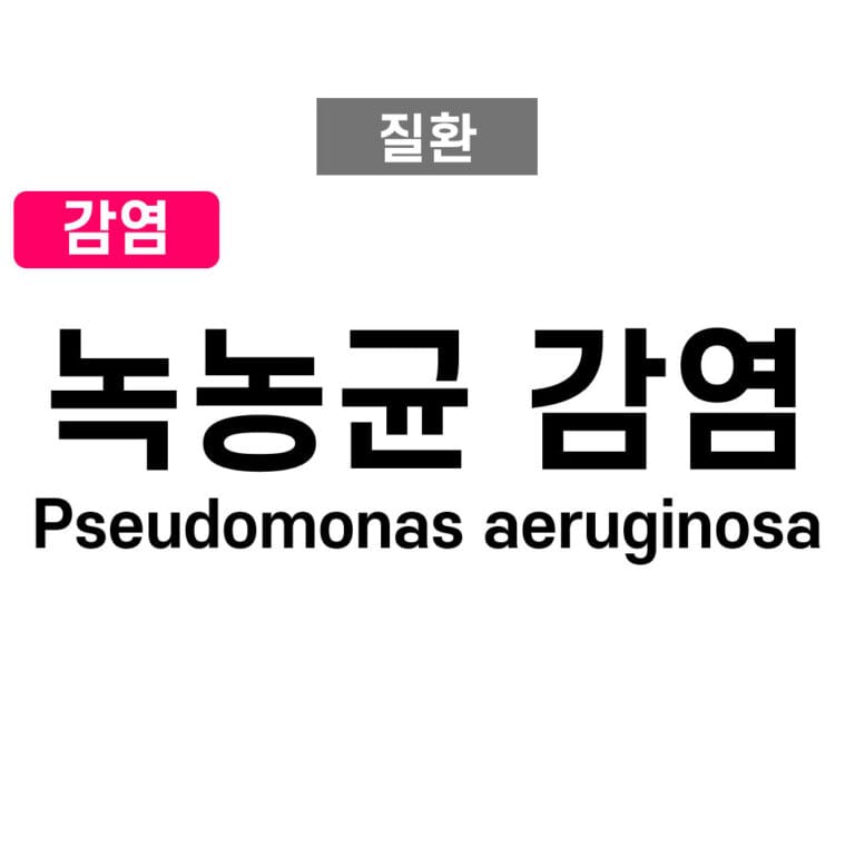녹농균 감염 (Pseudomonas aeruginosa infection)