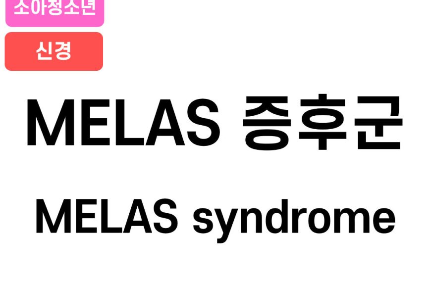 MELAS 증후군 (MELAS syndrome , Mitochondrial Encephalomyopathy, Lactic Acidosis, and Stroke-like Episodes)