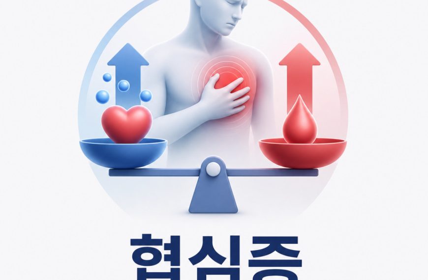 협심증 개념 인포그래픽