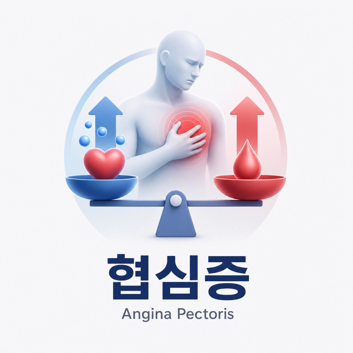 협심증 개념 인포그래픽