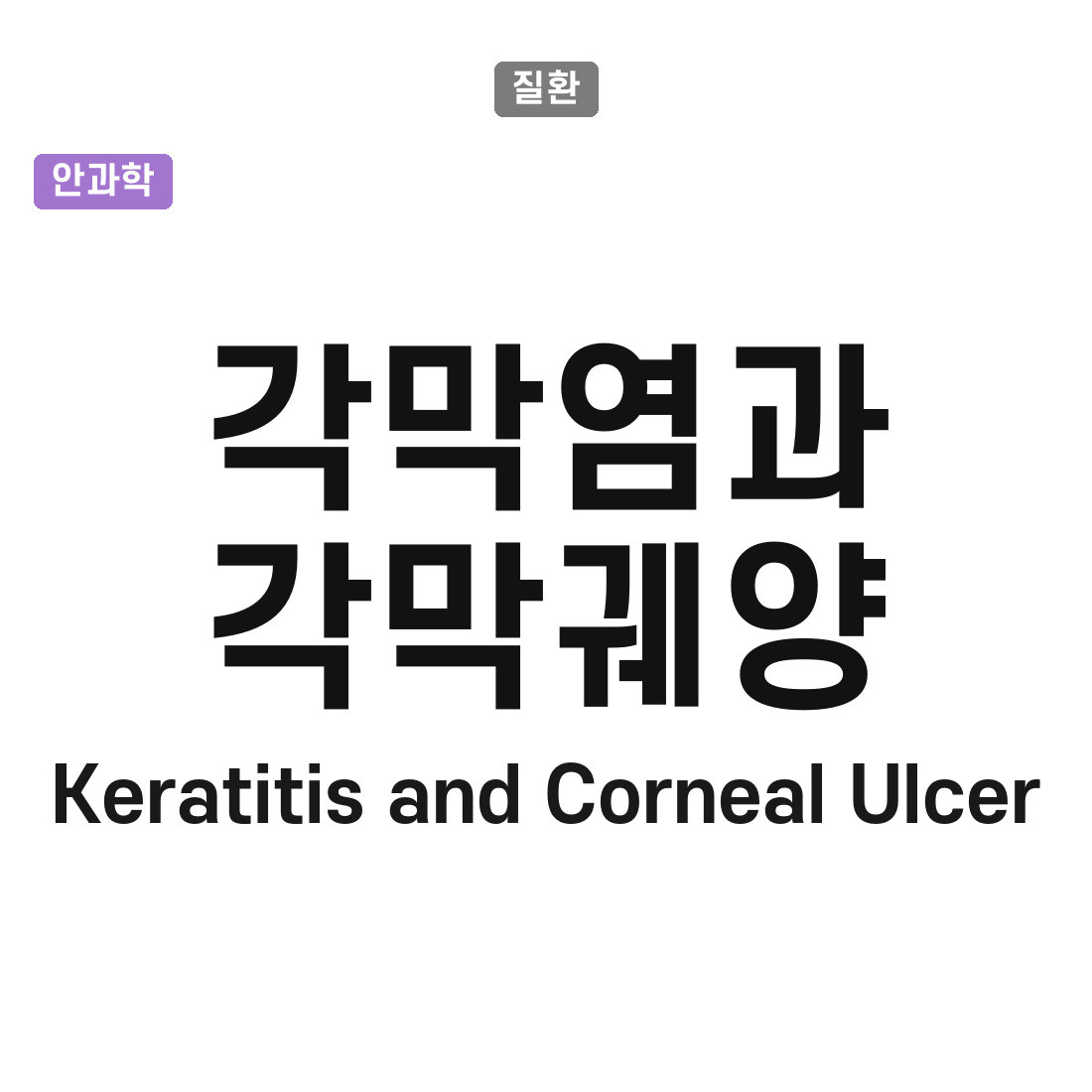 각막염과 각막궤양(Keratitis and Corneal Ulcer)