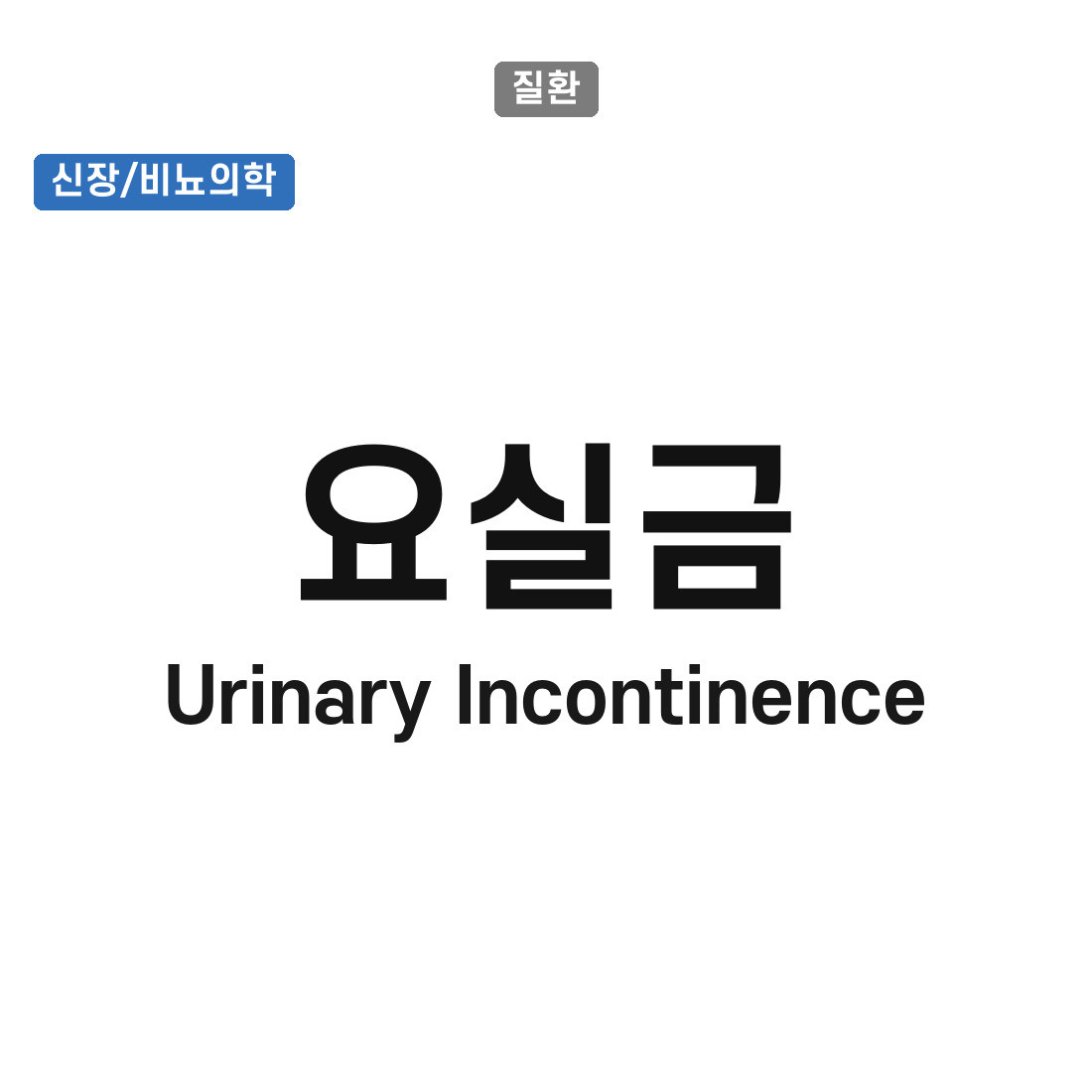 요실금(Urinary Incontinence)
