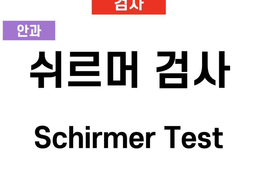 쉬르머 검사 (Schirmer Test)