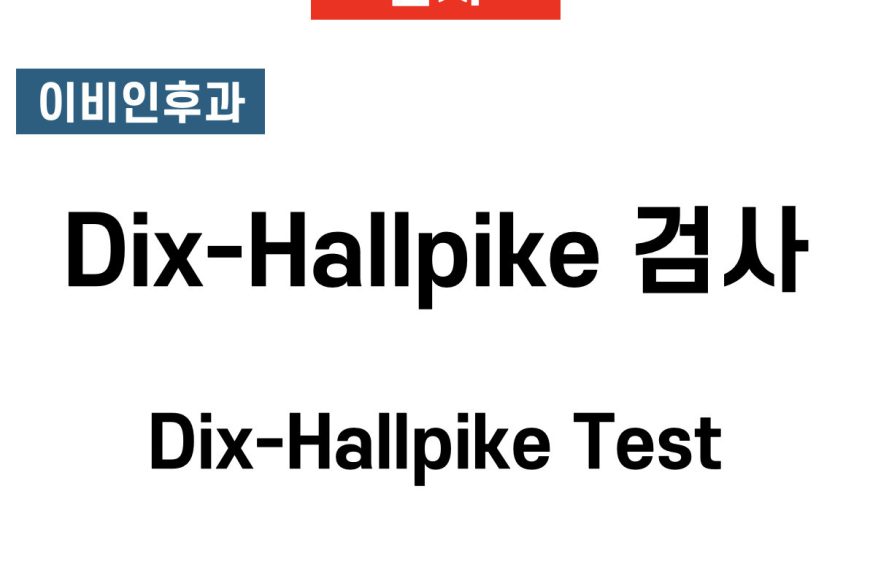 Dix-Hallpike 검사 (Dix-Hallpike Test)